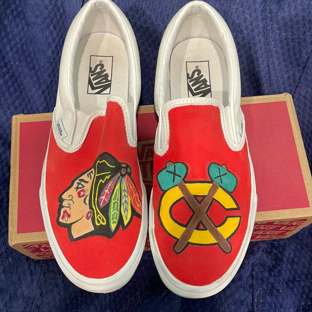 Custom made size 9 Van Blackhawk shoes